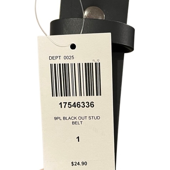 Hot Topic Double Black Pyramid Belt - Picture 4 of 5